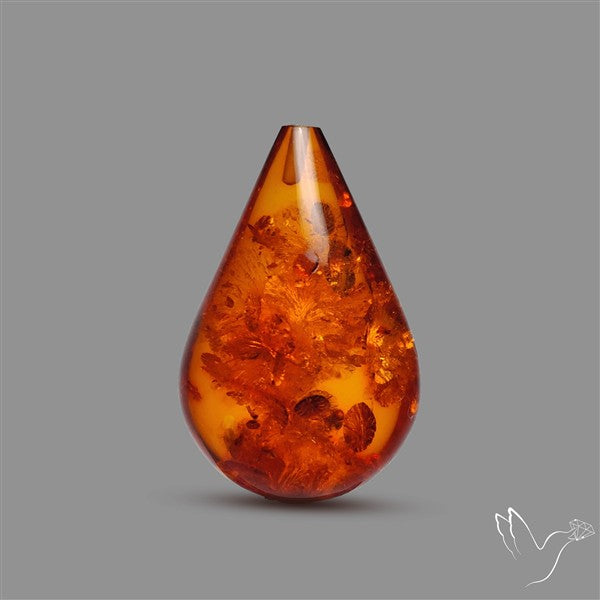 Baltic Amber Briolette Pear Shaped Cabochon