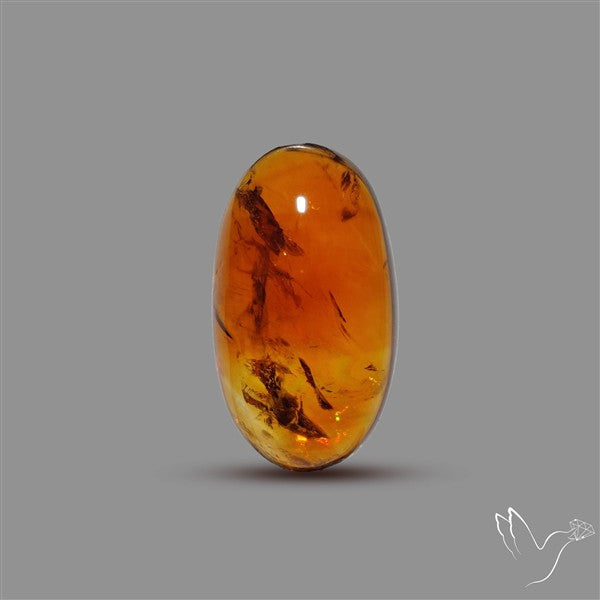 Rare Brandy Citrine with natural inclusions Cabochon