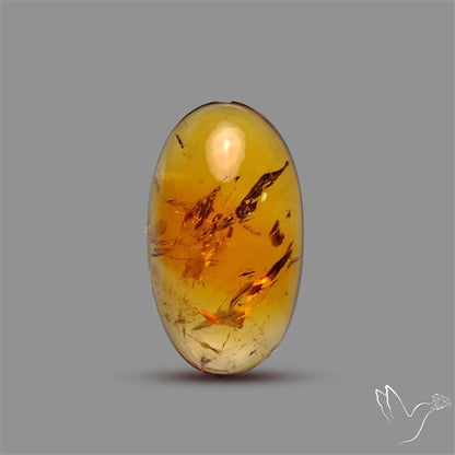 Rare Brandy Citrine with natural inclusions Cabochon