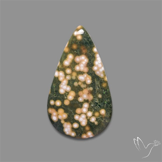 Orbicular Ocean Jasper Cabochon