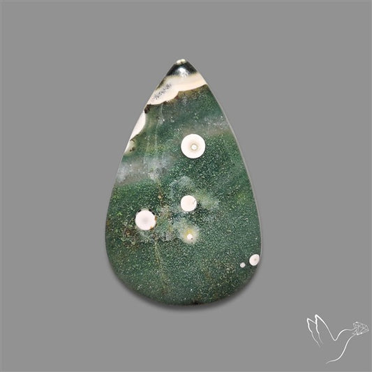 Orbicular Ocean Jasper Cabochon