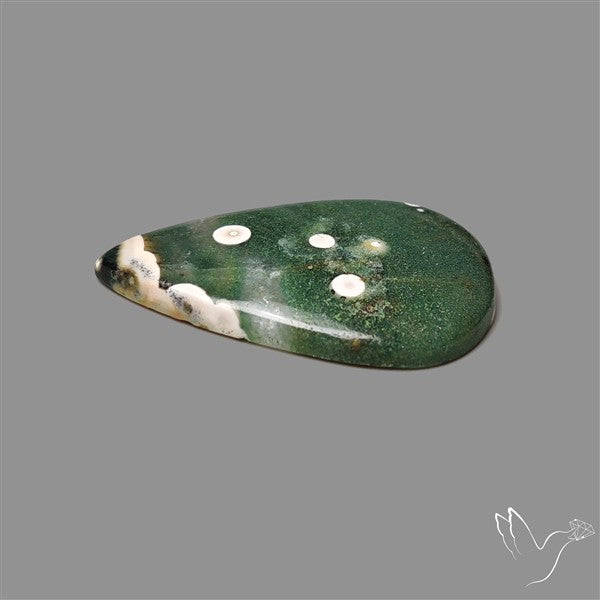 Orbicular Ocean Jasper Cabochon