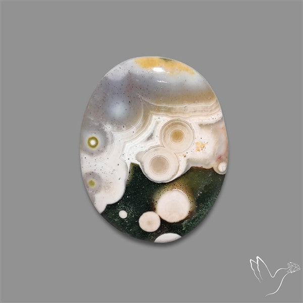 Orbicular Ocean Jasper Cabochon