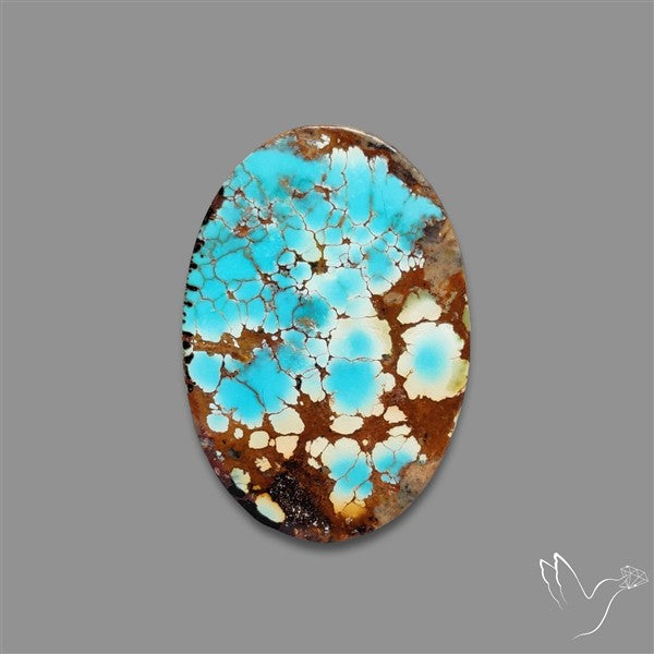 Rare Nishapuri Feroza Turquoise Cabochon Authentic