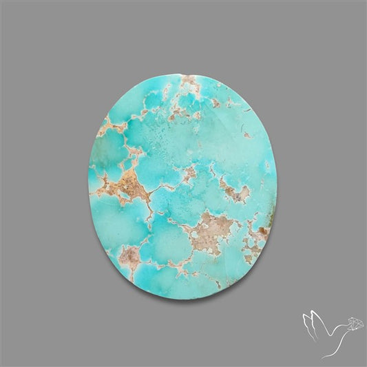 Rare Nishapuri Feroza Turquoise Cabochon Authentic
