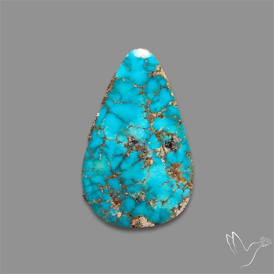 Rare Nishapuri Feroza Turquoise Cabochon Authentic