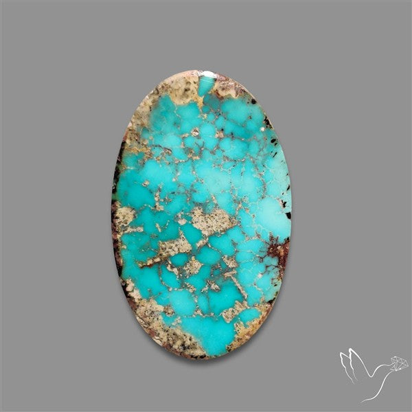 Rare Nishapuri Feroza Turquoise Cabochon Authentic