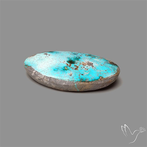 Rare Nishapuri Feroza Turquoise Cabochon Authentic