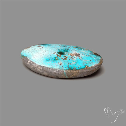 Rare Nishapuri Feroza Turquoise Cabochon Authentic