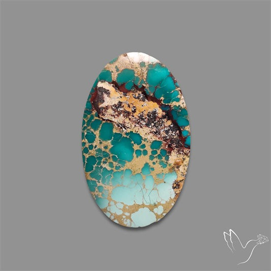 Rare Nishapuri Feroza Turquoise Cabochon Authentic