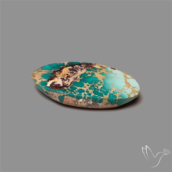 Rare Nishapuri Feroza Turquoise Cabochon Authentic