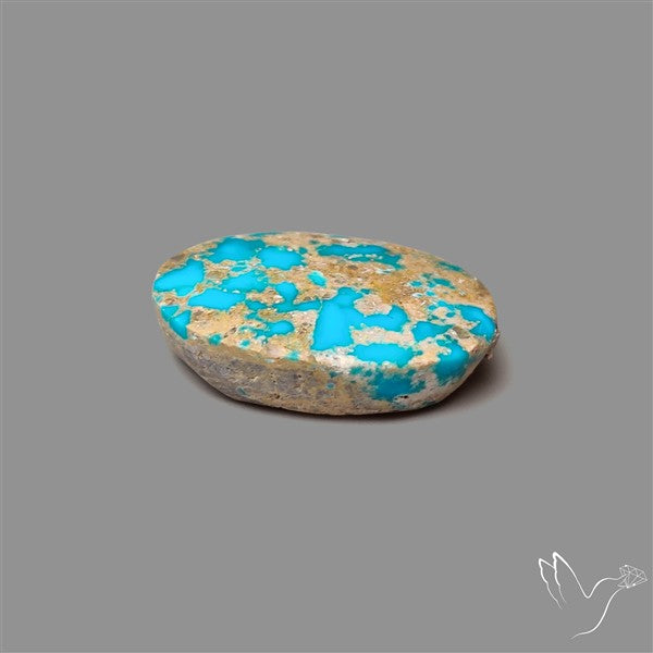 Rare Nishapuri Feroza Turquoise Cabochon Authentic