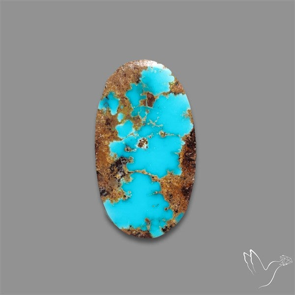 Rare Nishapuri Feroza Turquoise Cabochon Authentic