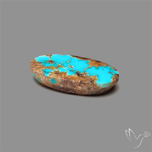 Rare Nishapuri Feroza Turquoise Cabochon Authentic