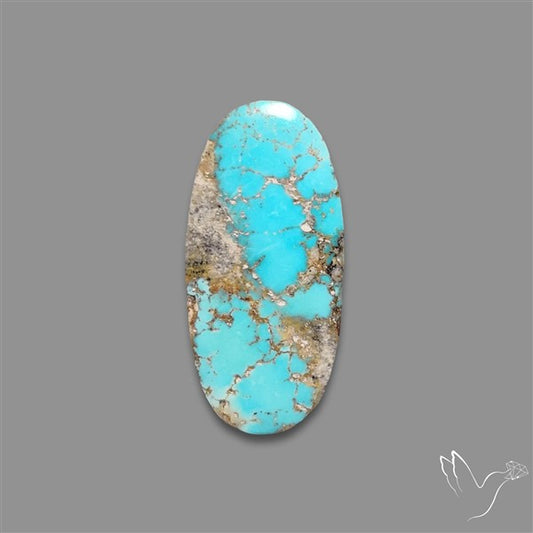 Rare Nishapuri Feroza Turquoise Cabochon Authentic