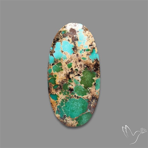 Rare Nishapuri Feroza Turquoise Cabochon Authentic