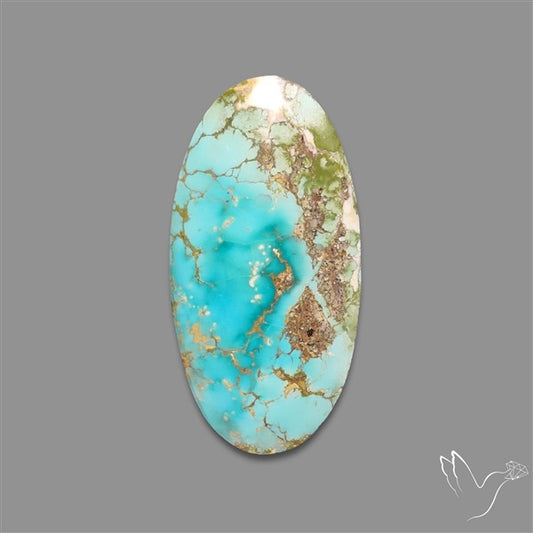 Rare Nishapuri Feroza Turquoise Cabochon Authentic