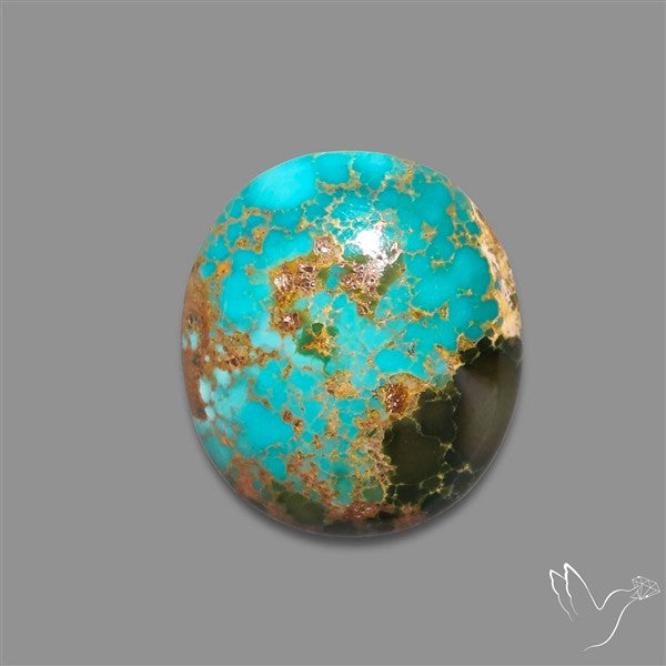 Rare Nishapuri Feroza Turquoise Cabochon Authentic
