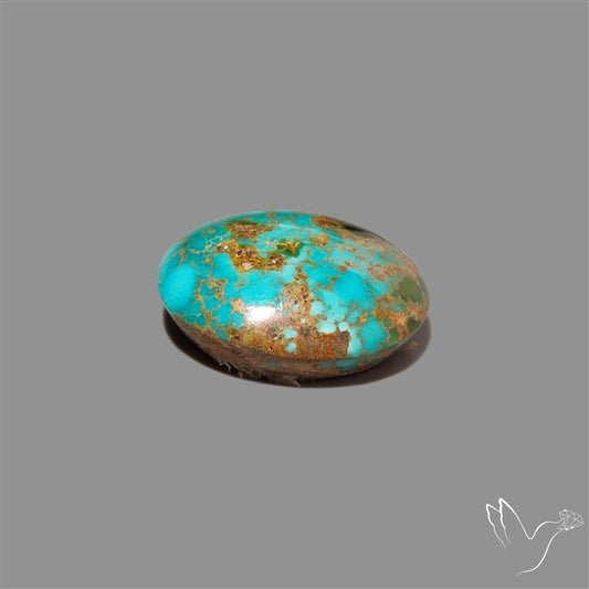 Rare Nishapuri Feroza Turquoise Cabochon Authentic