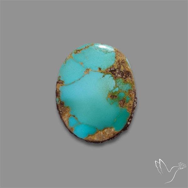 Rare Nishapuri Feroza Turquoise Cabochon Authentic