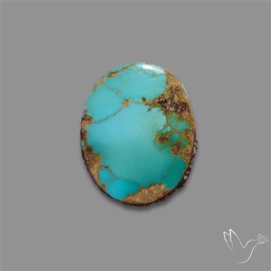 Rare Nishapuri Feroza Turquoise Cabochon Authentic