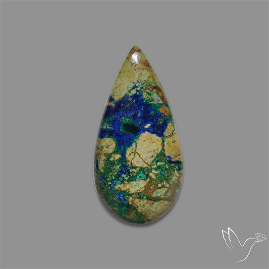 Azurite in Matrix Cabochon