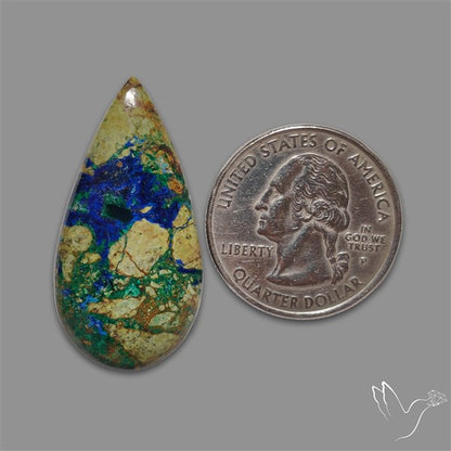 Azurite in Matrix Cabochon