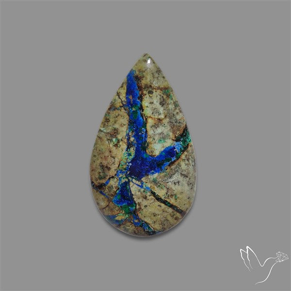 Azurite in Matrix Cabochon