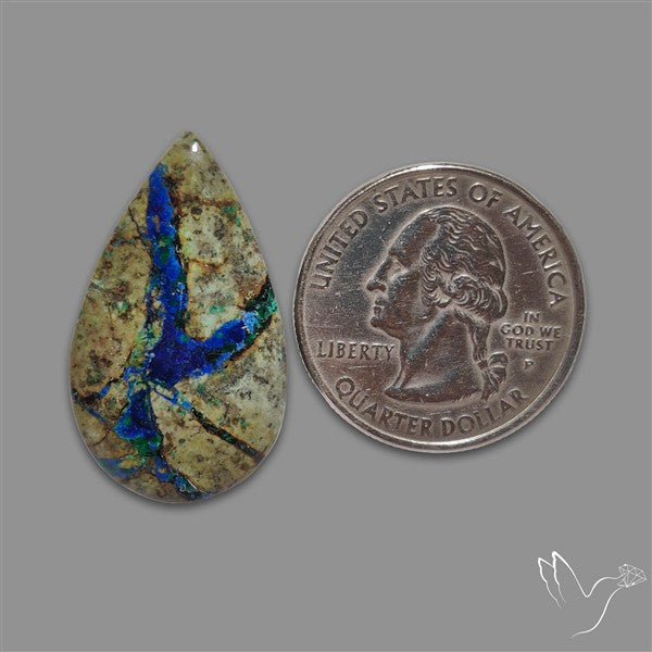 Azurite in Matrix Cabochon