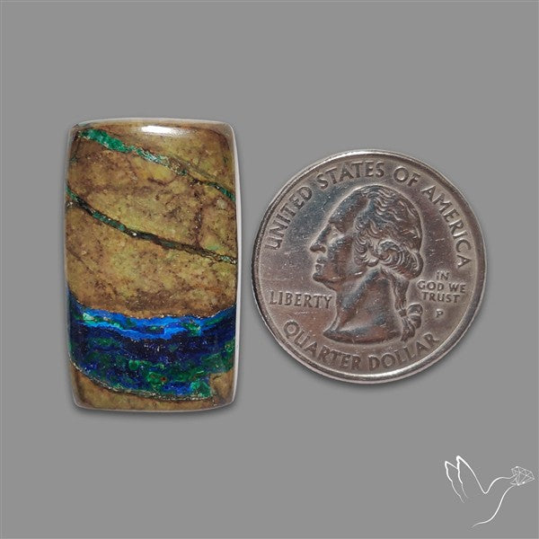Azurite in Matrix Cabochon