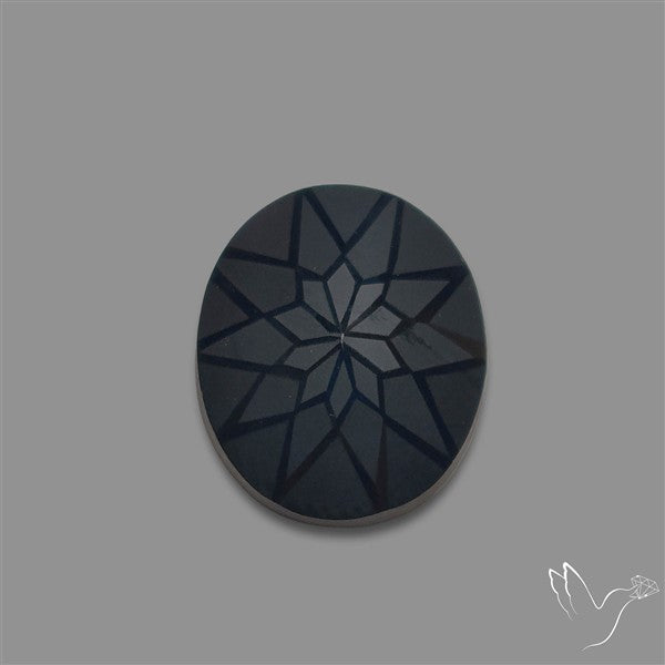 Black Spinel Precision Cut Handcarved