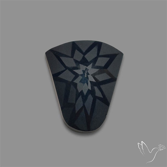 Black Spinel Precision Cut Handcarved