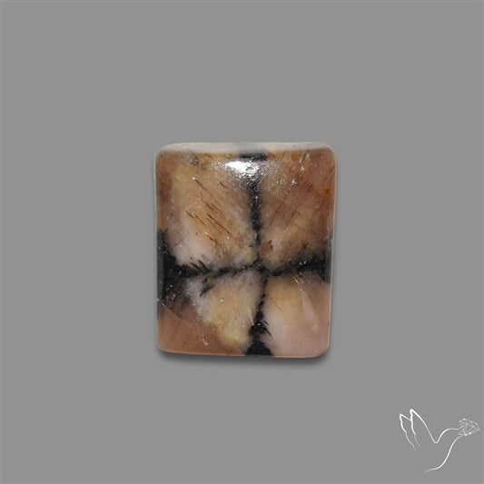 Chiastolite Cross Stone Cabochon