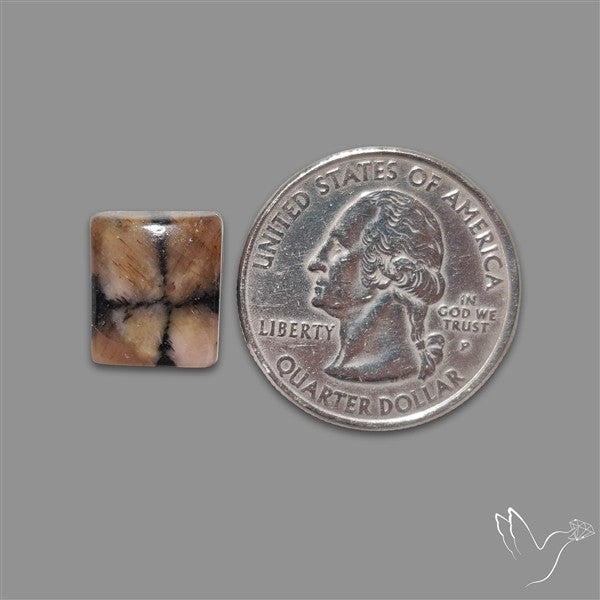 Chiastolite Cross Stone Cabochon