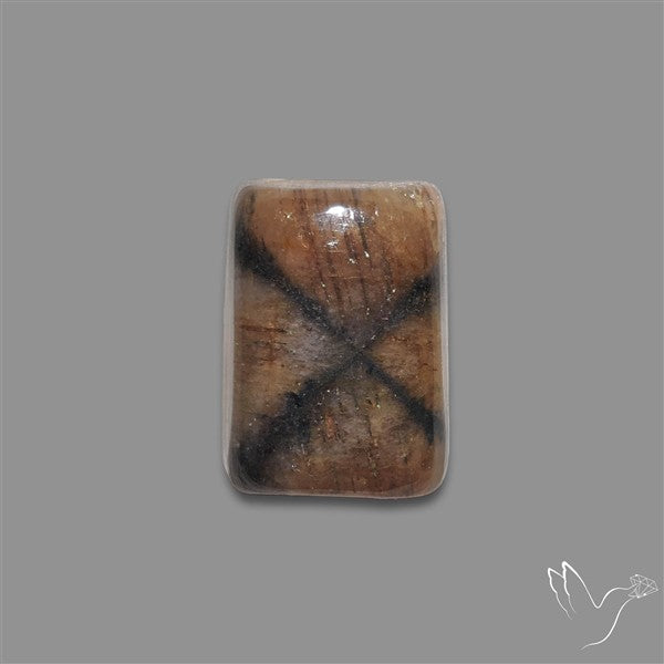 Chiastolite Cross Stone Cabochon