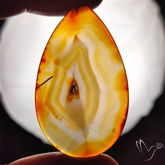 Gemmy Montana Agate Flat Slice Cabochon