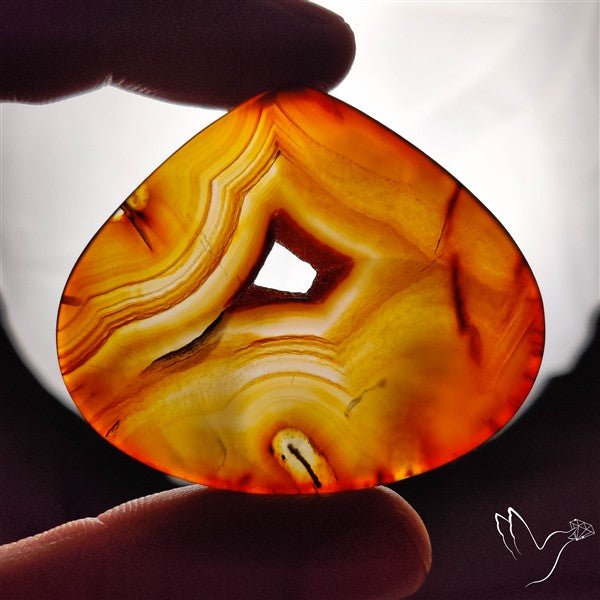 Gemmy Montana Agate Flat Slice Cabochon
