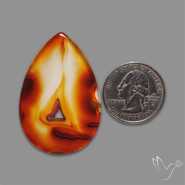 Gemmy Montana Agate Flat Slice Cabochon