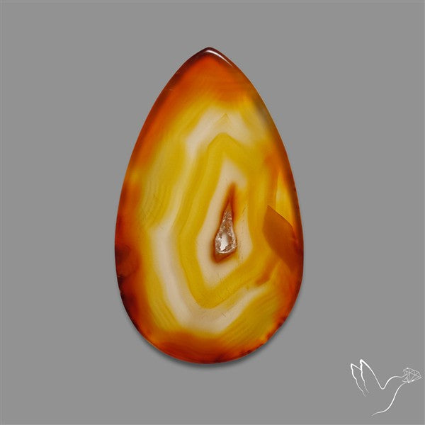 Gemmy Montana Agate Flat Slice Cabochon