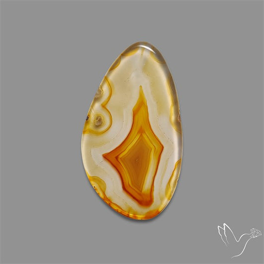 Gemmy Montana Agate Flat Slice Cabochon