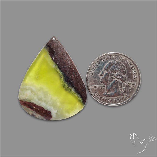 Bi-Colour Australian Prehnite Cabochon