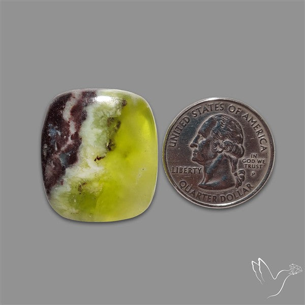 Bi-Colour Australian Prehnite Cabochon