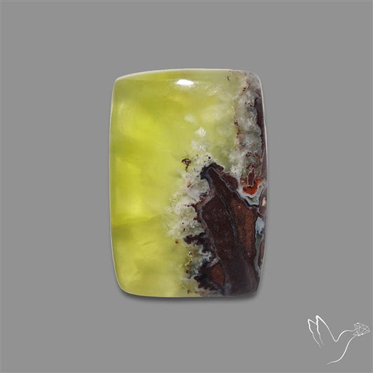 Bi-Colour Australian Prehnite Cabochon