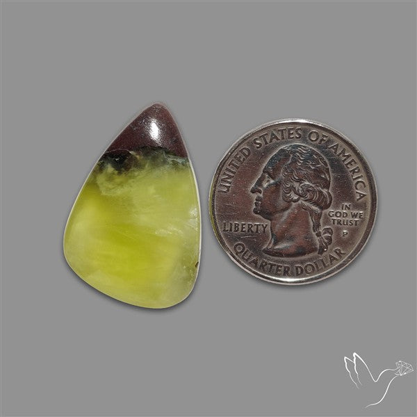 Bi-Colour Australian Prehnite Cabochon