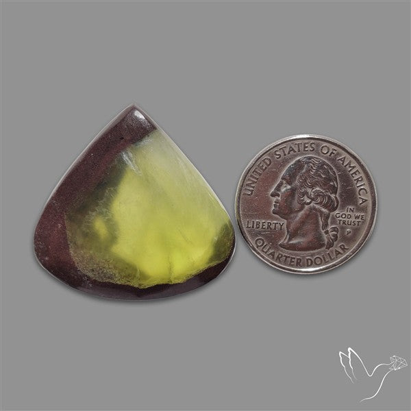 Bi-Colour Australian Prehnite Cabochon