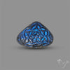 Handcarved Labradorite Deep Blues Mughal Carving