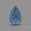 Handcarved Labradorite Deep Blues Mughal Carving