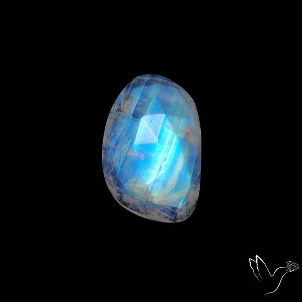 Rose Cut Rainbow Moonstone
