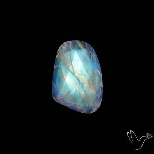 Rose Cut Rainbow Moonstone