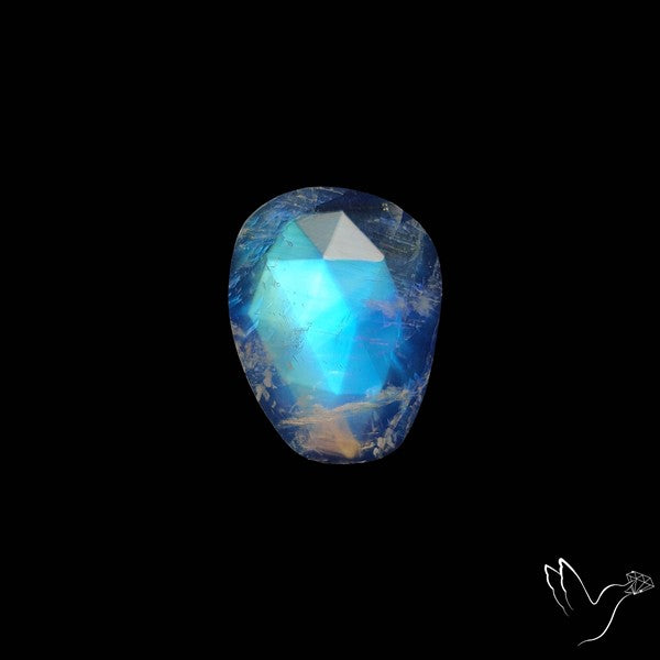 Rose Cut Rainbow Moonstone